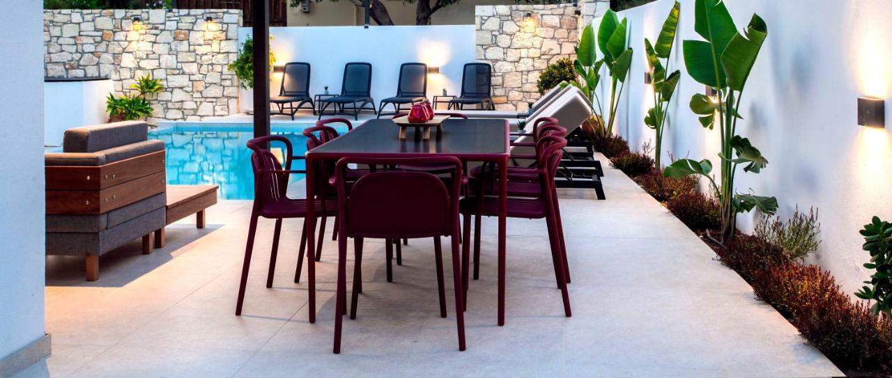 Avrilia Seaside Villa Heated Pool Almirida Eksteriør bilde