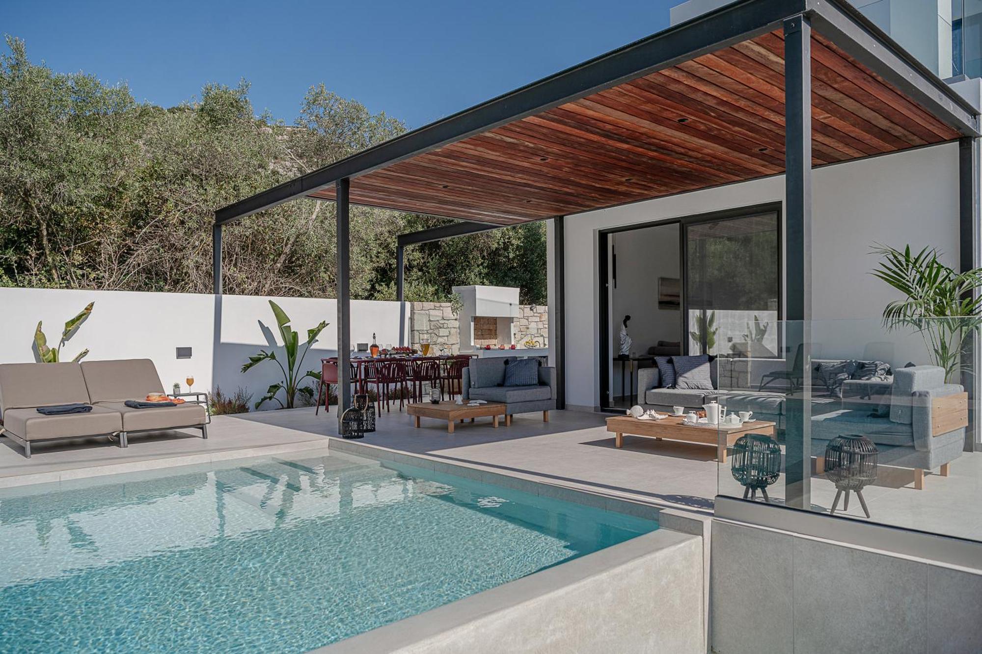 Avrilia Seaside Villa Heated Pool Almirida Eksteriør bilde