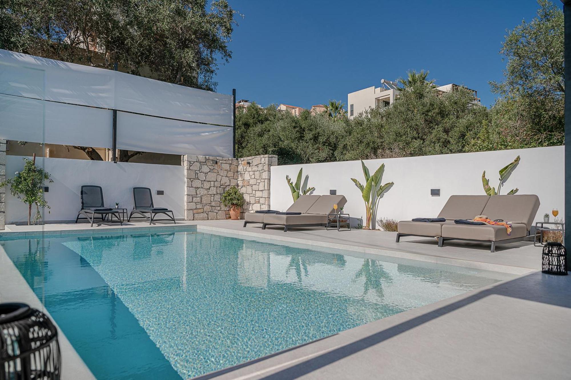 Avrilia Seaside Villa Heated Pool Almirida Eksteriør bilde